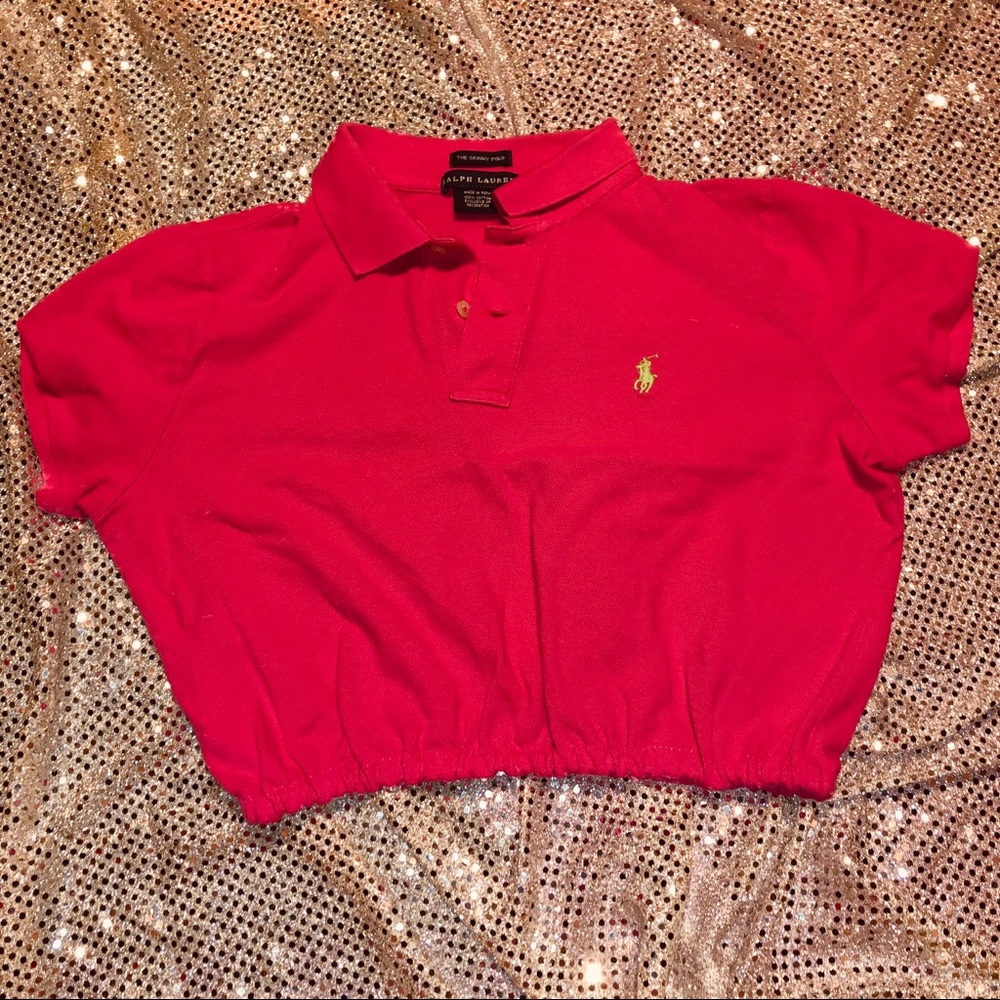 ✨PINK POLO RALPH LAUREN CROP🌸